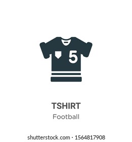 Tshirt vector icon on white background. Flat vector tshirt icon symbol sign from modern football collection for mobile concept and web apps design.