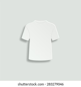 t-shirt vector icon - paper illustration