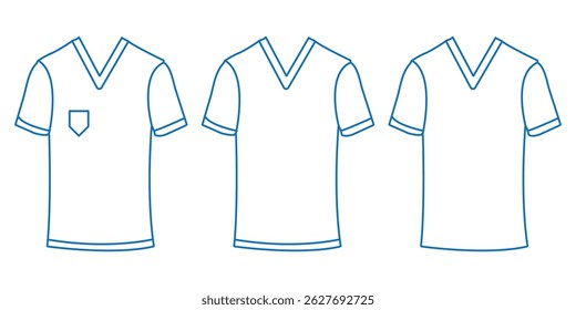Conjunto de iconos de Vector de camiseta. Logotipo de la ropa. Icono de la camiseta del deporte. Botón de la tienda de Web. 