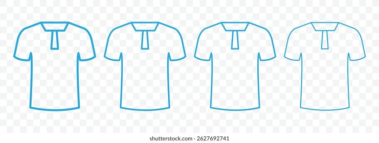 T-shirt vector icon set. Clothes logo sign. Sport t-shirt icon. Web store button. 