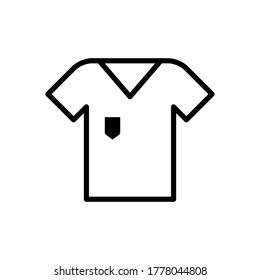 Colección de conjunto de iconos vectoriales de camisetas. 