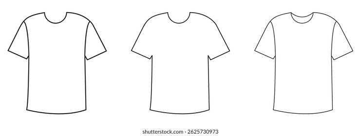 T-shirt vector icon set. T-shirt of gym, jogging, walking, sports and Normal T-shirt icon .