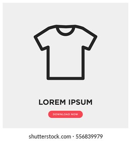 Tshirt vector icon, shirt symbol. Modern, simple flat vector illustration for web site or mobile app