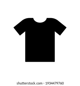 T-shirt Vector Icon. Tee Shirt Symbol. Clothes Logo Sign. Web Store Button. Silhouette Isolated On White Background.