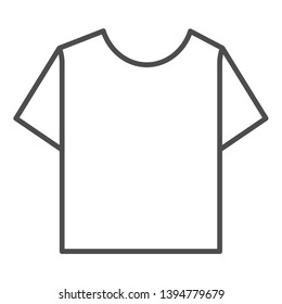 T-Shirt vector icon thin line in white background