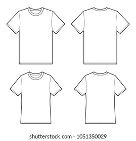 T-shirt vector illustration flat sketches template