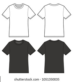 Set Blank Male Female Shirts Front Stock Vector (Royalty Free) 223424071