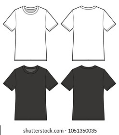 T-shirt vector illustration flat sketches template