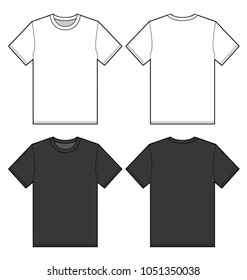 Tshirt Vector Illustration Flat Sketches Template Stock Vector (Royalty ...