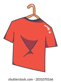 T-Shirt Vector Illustration Symbol. Farbig, doodle, handgezeichnet.