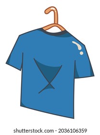 Icono de ilustración del vector de camisetas. Colorido, garabato, dibujado a mano.