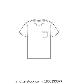 Ilustración vectorial de camiseta. Icono de vector aislado.