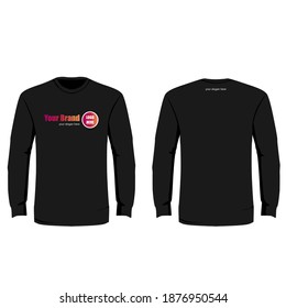 versión larga de ilustración vectorial de camiseta