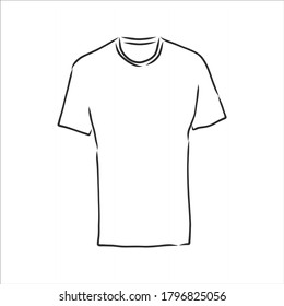 Ilustración vectorial de camisetas. camiseta, ilustración de esbozo vectorial