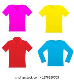 T-shirt, vector isolated on white background