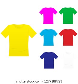 T-shirt, vector isolated on white background