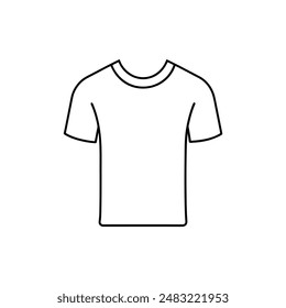 Icono de logotipo de la línea de Vector de la camiseta