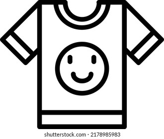 Tshirt Vector Line Icon Design