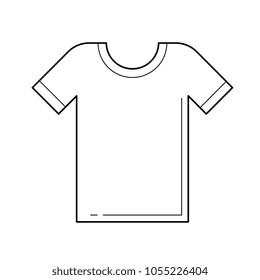 T-shirt vector line icon isolated on white background. Casual clothes - t-shirt line icon for infographic, website or app.