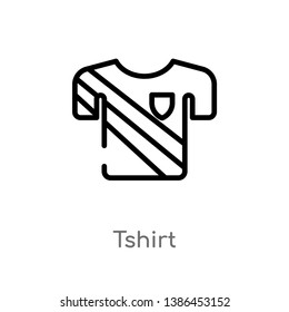 tshirt vector line icon. Simple element illustration. tshirt outline icon from football concept. Can be used for web and mobile
