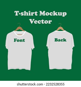 T-shirt Vector Mockup design, Use for Stock market. Vector Mockup