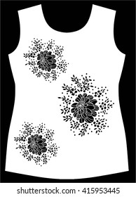 T-shirt vector print floral design