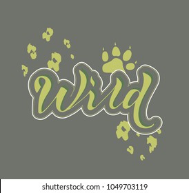 T-shirt vector print is for screen-printing press. Theme wild cat can be used spirit serigraphy stencil cool vector design  For wallpaper, textile clothes in fashion. Interesting colors is offered.