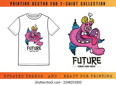 T-shirt Vector Printing Design, Vector Illustration for Tee mockup, ready vector for Tee printing, updated printing for Tee, new print vector for T-shirt