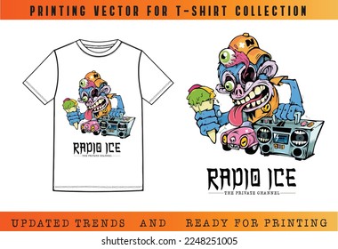 T-Shirt Vektor Printing Design, Vektorgrafik für Tee-Muster, fertige Vektorgrafik für Tee-Druck, aktualisierter Druck für Tee, neuer Druckvektor für T-Shirt