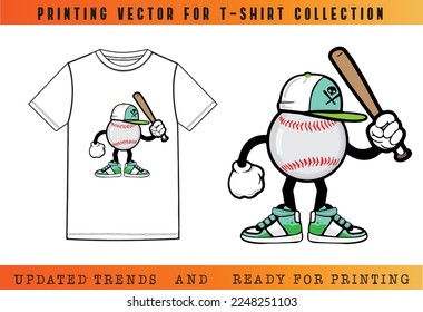 T-shirt Vector Printing Design, Vector Illustration for Tee mockup, ready vector for Tee printing, updated printing for Tee, new print vector for T-shirt