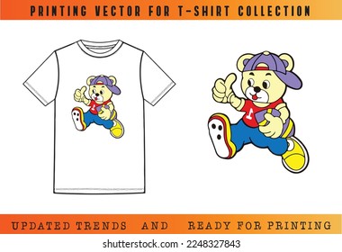 T-shirt Vector Printing Design, Vector Illustration for Tee mockup, ready vector for Tee printing, updated printing for Tee, new print vector for T-shirt