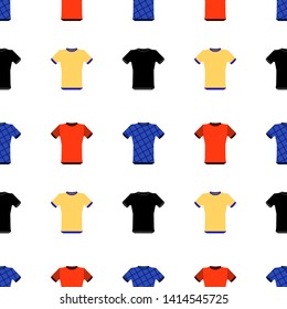 t-shirt vector seamless pattern or background on white