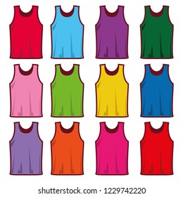 T-shirt vector set . Color T-shirt illustration 