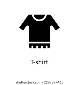 T-Shirt Vector   Solid Icons. Simple stock illustration stock