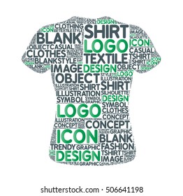 T-shirt vector tag cloud illustration