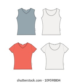 T-shirt vector template.