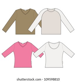 T-shirt vector template.