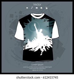 T-shirt, vector template 