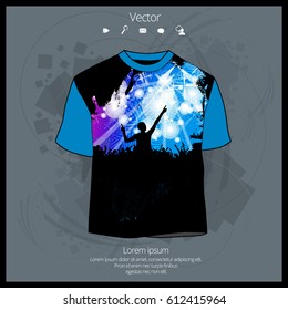 T-shirt, vector template 