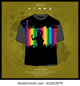 T-shirt, vector template 