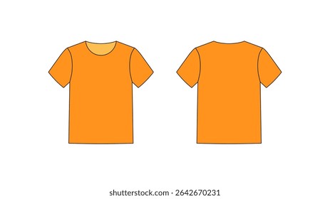 T-shirt vector template classic short 