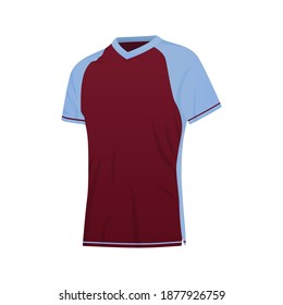 T-shirt vector template. Color illustration of clothes.