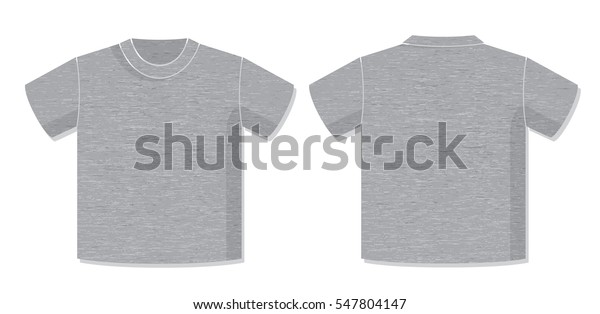 Tshirt Vector Template Front Back View Stock Vector (Royalty Free ...