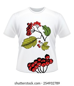 T-shirt with viburnum