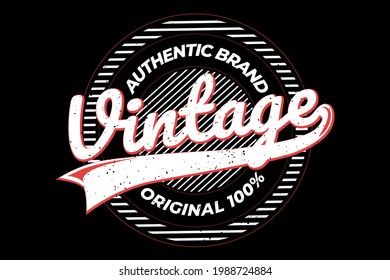 T-shirt Vintage Authentic Brand Original Retro