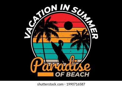 T-shirt vintage retro vacation summer beach surfing style
