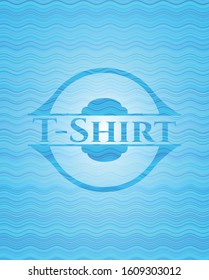 T-Shirt water wave concept style badge. Vector Illustration. Detailed.