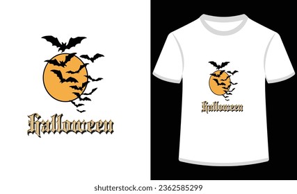 T-Shirt White background halloween design