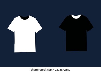 T-Shirt-Vorlage Weiß-schwarz-Vektorgrafik
