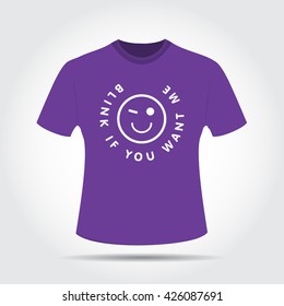 T-shirt With Wink Smiley Face 